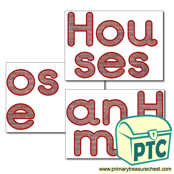 'Houses and Homes' Display Letters