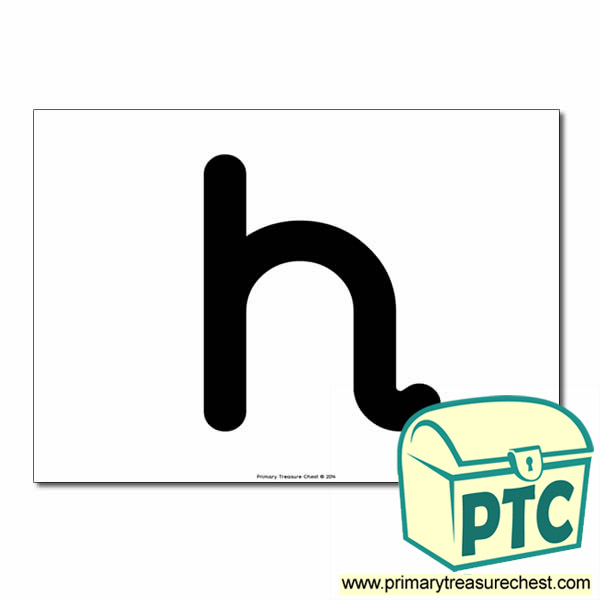 'h' Lowercase Letter A4 poster  (No Images)