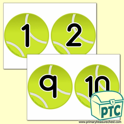 Tennis Balls Number Line -  Tennis / Wimbledon Teaching Resources