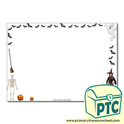 Halloween Landscape Page Border /Writing Frame (no lines)