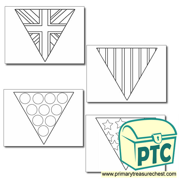 British Flag Bunting Colouring Sheets - Primary Treasure Chest