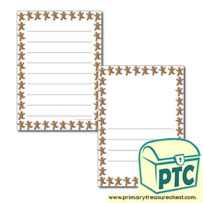 A4 Sheets - Wide Lined- The Gingerbread Man
