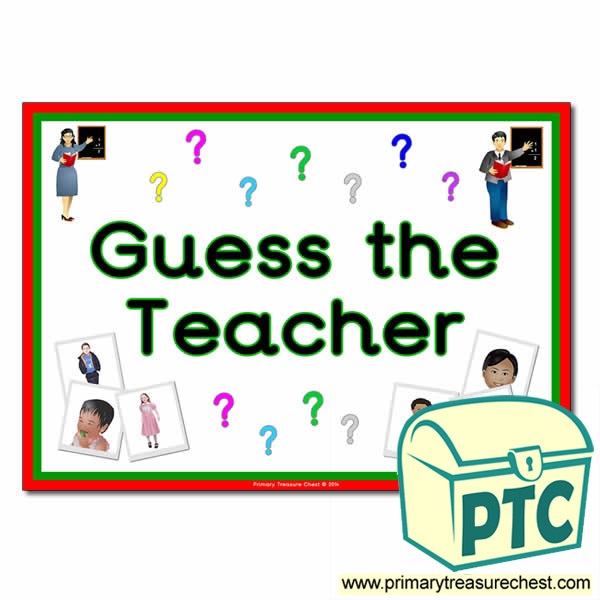 'Guess the Teacher' Poster
