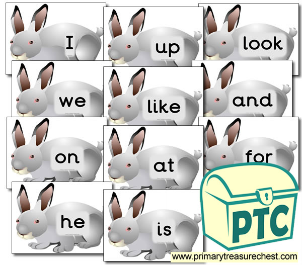 Reception HF Words-Rabbit Themed (group 1)