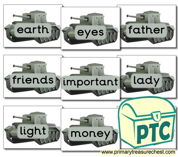Year 5 Tank Themed MF Words-  (group 3)