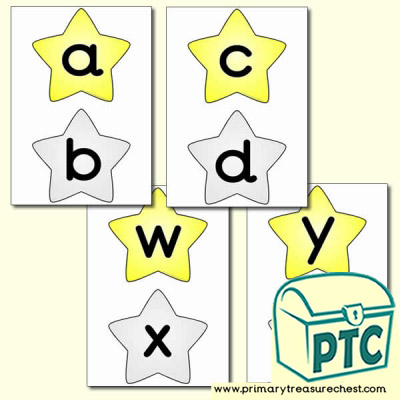 Star Themed Alphabet Cards