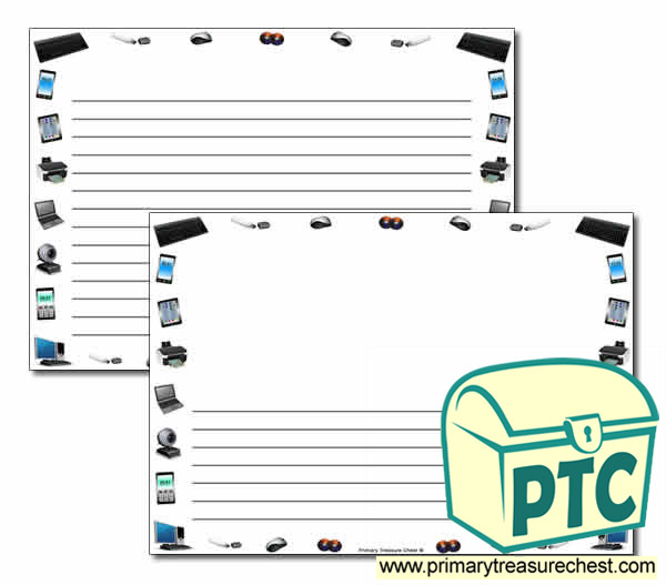 Electrical Appliances themed Landscape Page Border/ Writing Frames (no lines)