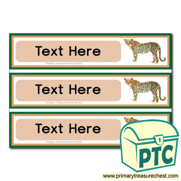 Cheetah Pupil Drawer Labels (Large)