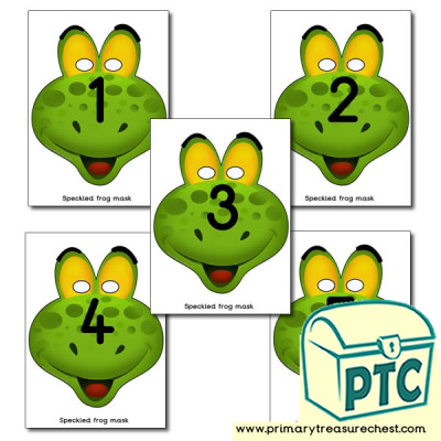 5 Speckled Frogs Role Play Masks 
