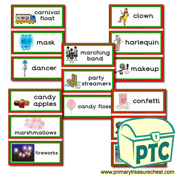 Carnival Themed Flashcards