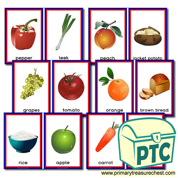 Healthy Foods Sorting Cards - Primary Treasure Chest