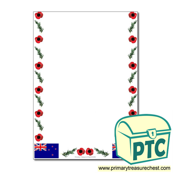 Anzac Day Themed Page Border - No lines