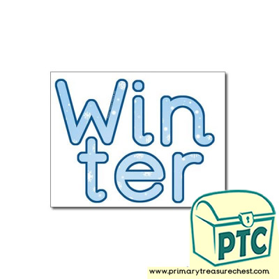 'Winter' Themed Display Letters