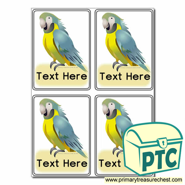 Parrot Themed Registration Name Cards