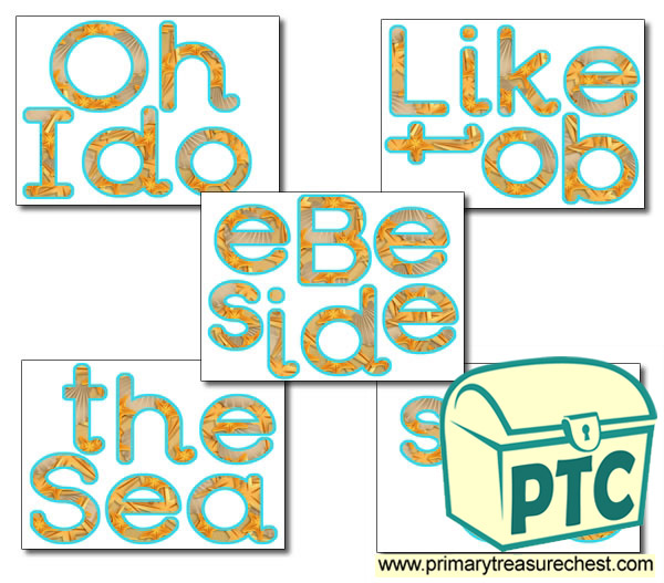 'Oh I do Like to be Beside the Seaside' Display Letters
