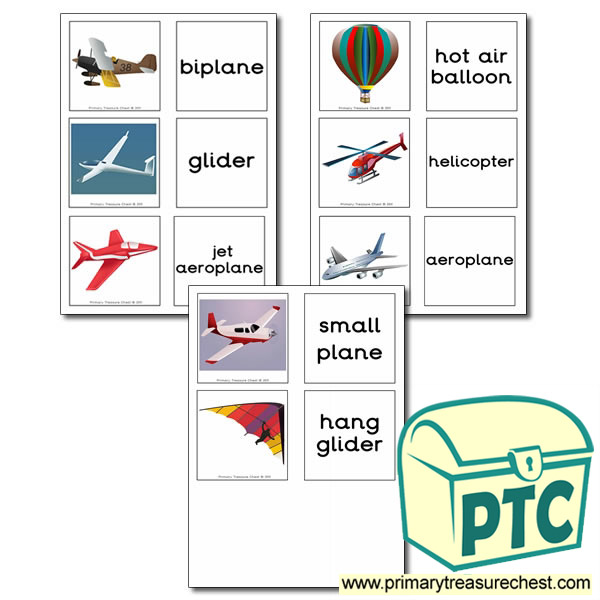 Air Transport Themed Matching Cards