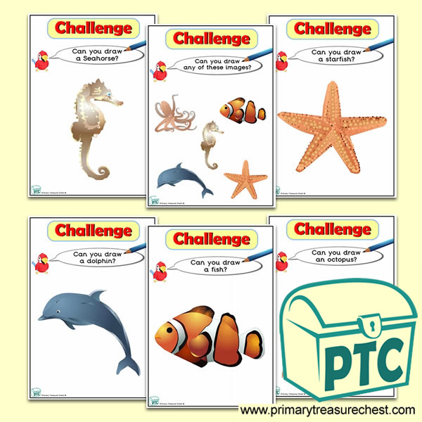 Under The Sea Themed ICT Challenge Cards