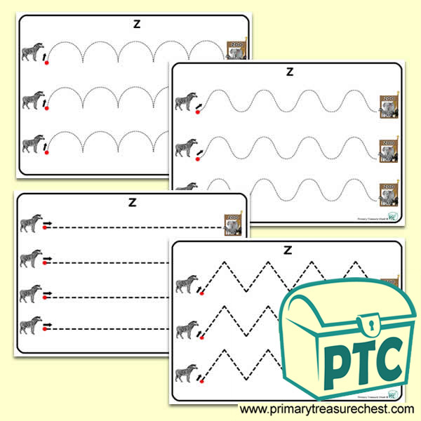 'Zz' Themed Pre-Writing Patterns Activity Sheets