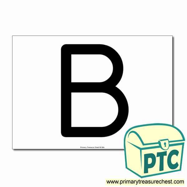 'B' Uppercase Letter A4 poster  (No Images)