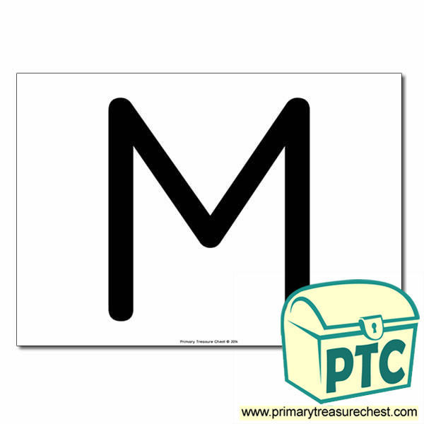 'M' Uppercase Letter A4 poster  (No Images)
