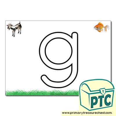 'g' Lowercase Bubble Letter A4 Poster containing high quality and realistic images