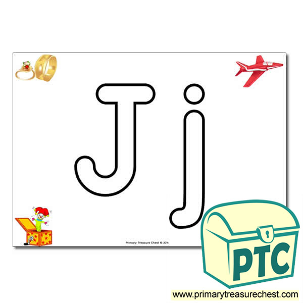  'Jj' Upper and Lowercase Bubble Letters A4 Poster, containing high quality, realistic images