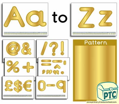 Gold themed Display Lettering