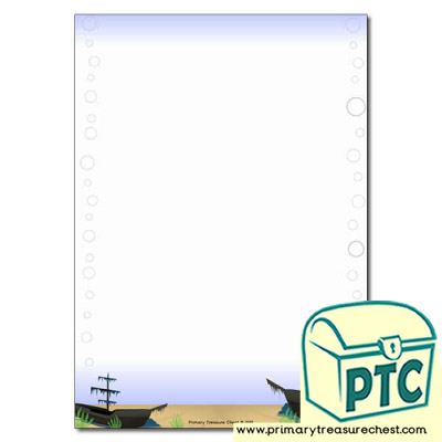 Shipwreck Themed  Page Border/Writing Frame (no lines)