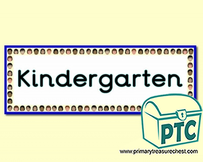 'Kindergarten' Classroom Banner / Display Heading
