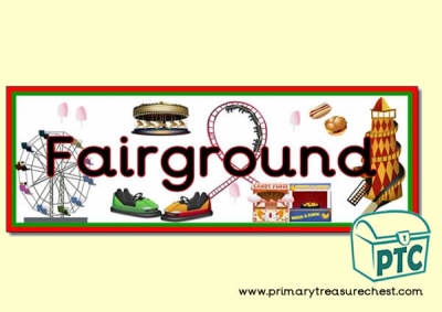 Double mounted effect, 'Fairground' themed display banner.