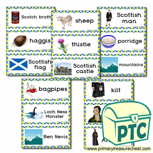 Scottish Themed Flashcards