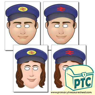 Train conductor and Driver Role Play Masks