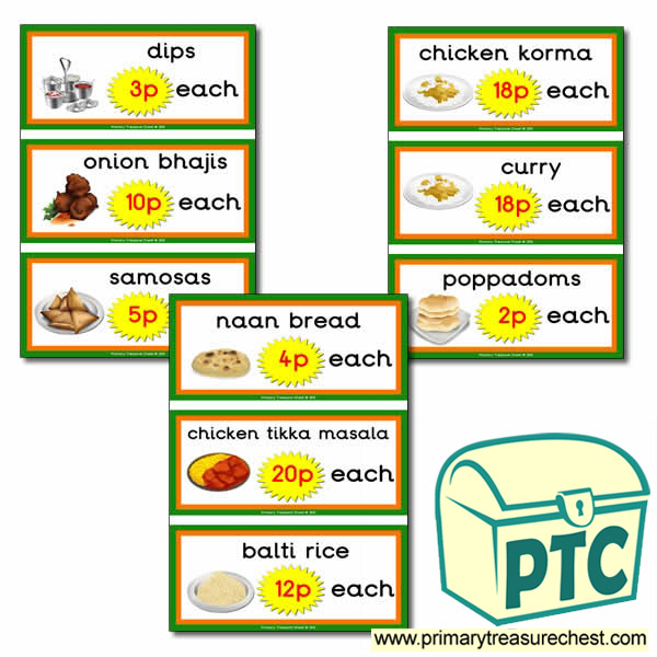 Indian Restaurant Role Play Prices (1-20p)
