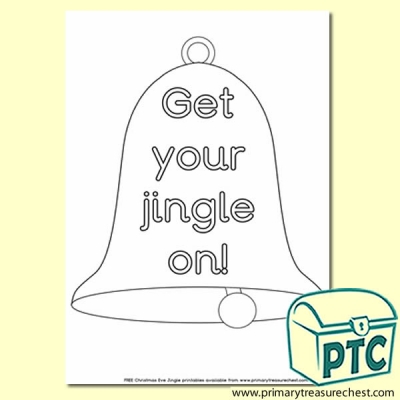 Get your jingle on! Bell Themed Colouring Sheet