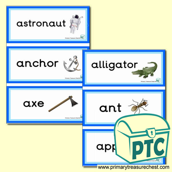 Letter 'a'  Themed Flashcards