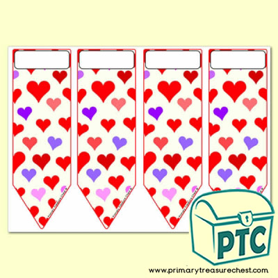 Hearts Themed Bookmarks