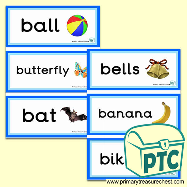 Letter 'b'  Themed Flashcards