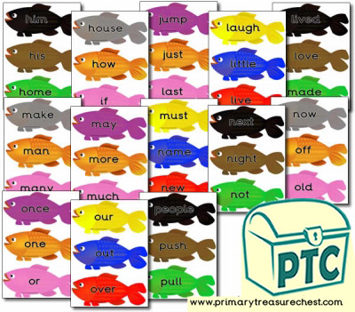 Year 1 and 2 HF Words - Fish (2 of 3)