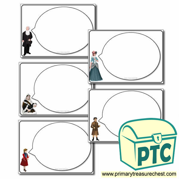 'The Victorians' Themed Speech Bubble Worksheets