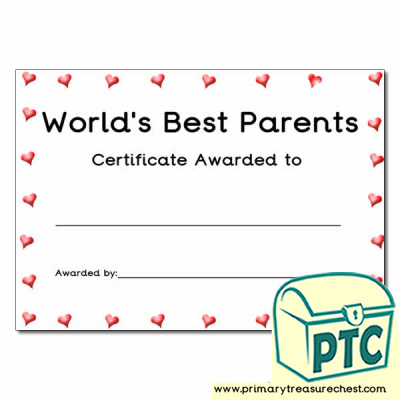 Parents' Day Certificate