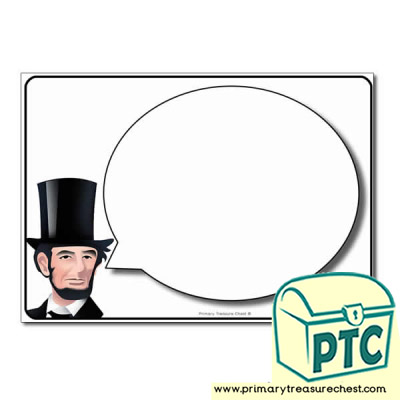 Abraham Lincoln Speech Bubble Worksheet