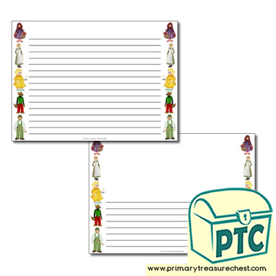 A4 Landscape Sheets - Narrow Lined- Little Red Riding Hood