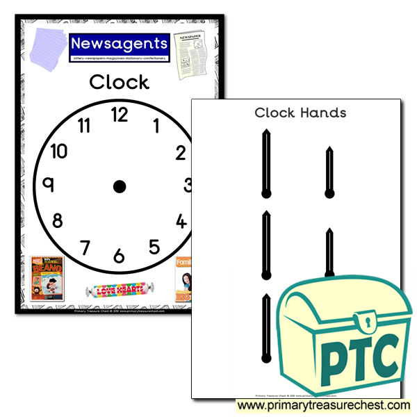 Newsagents Shop Role Play Clock