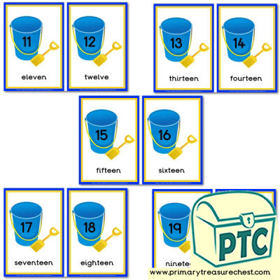 Bucket and Spade Number Line 11-20