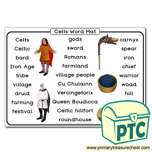 Celts Themed Word Mat