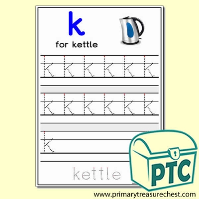 Letter Formation Activity Sheet - Letter 'k'