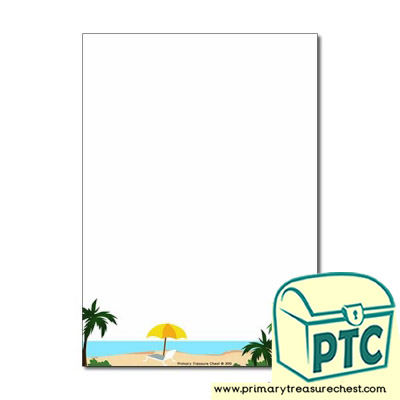 Tropical Island Page Border/Writing Frame (no lines)