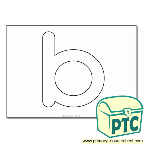 'b' Lowercase Bubble Letter A4 Poster - No Images