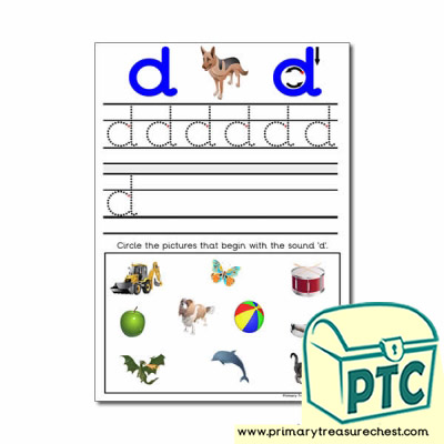 Find the Letter 'd' Pictures Activity Sheet - Primary Treasure Chest