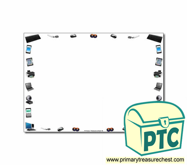 Electrical Appliances themed Landscape Page Border/ Writing Frames (no lines)